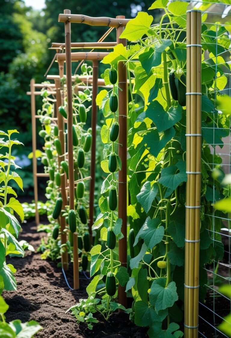 14 Cucumber Trellis Ideas to Maximize Garden Space and Yield