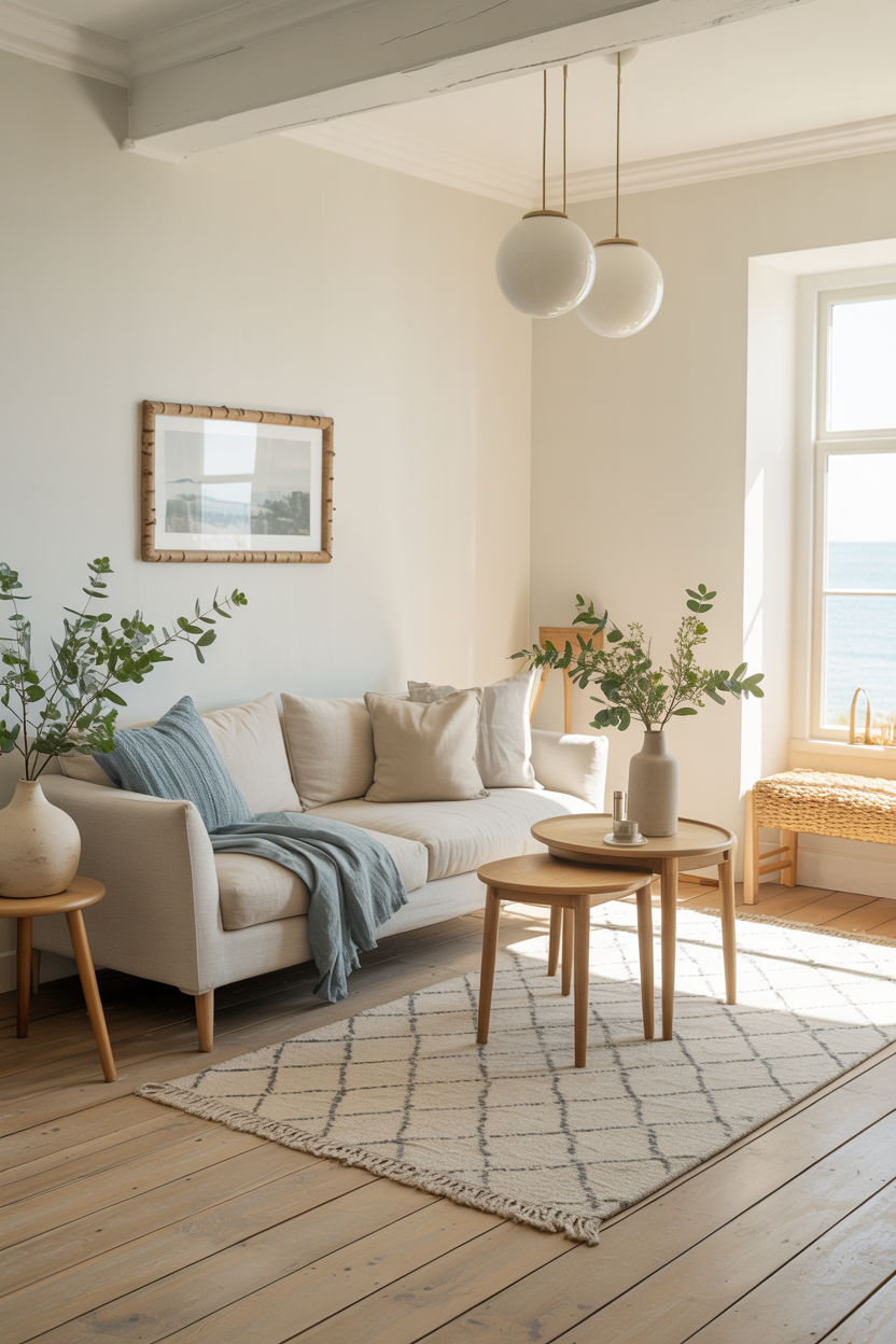 Living room with calm colors