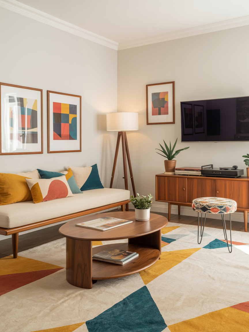 Color-Popped Mid-Century Family Hub