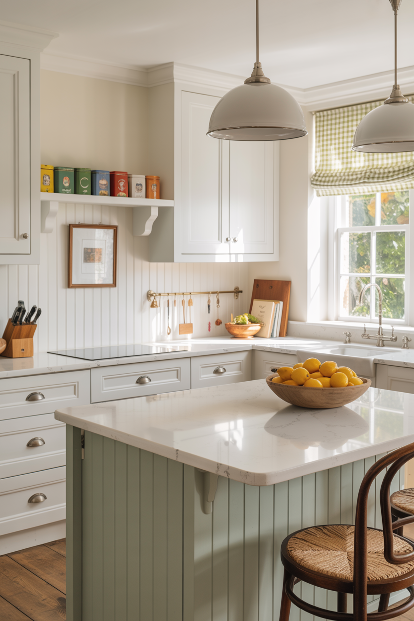 Bright Whites With Painted Accents and Pattern