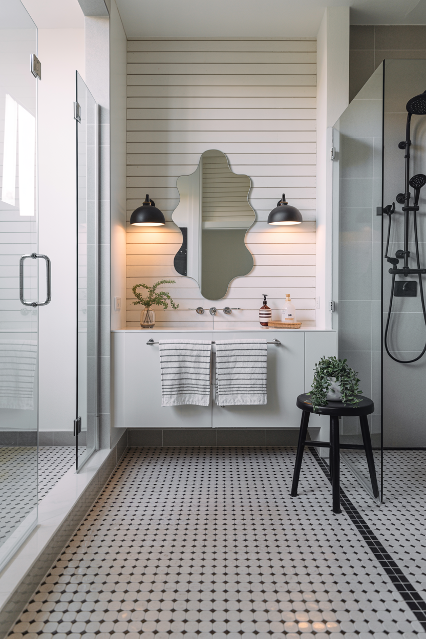 clean modern bathroom interior