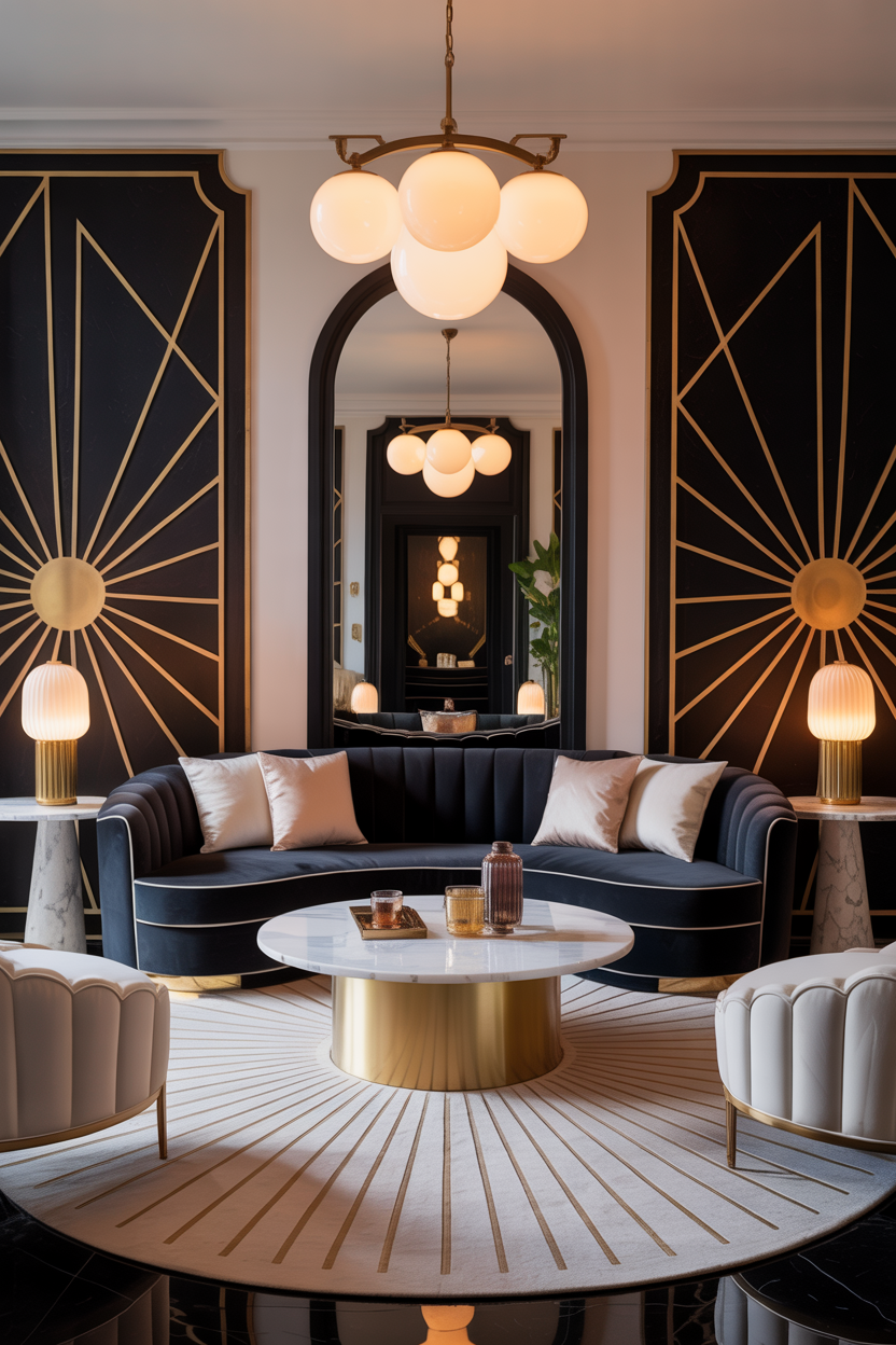 Art-Deco Glam with Streamlined Shine