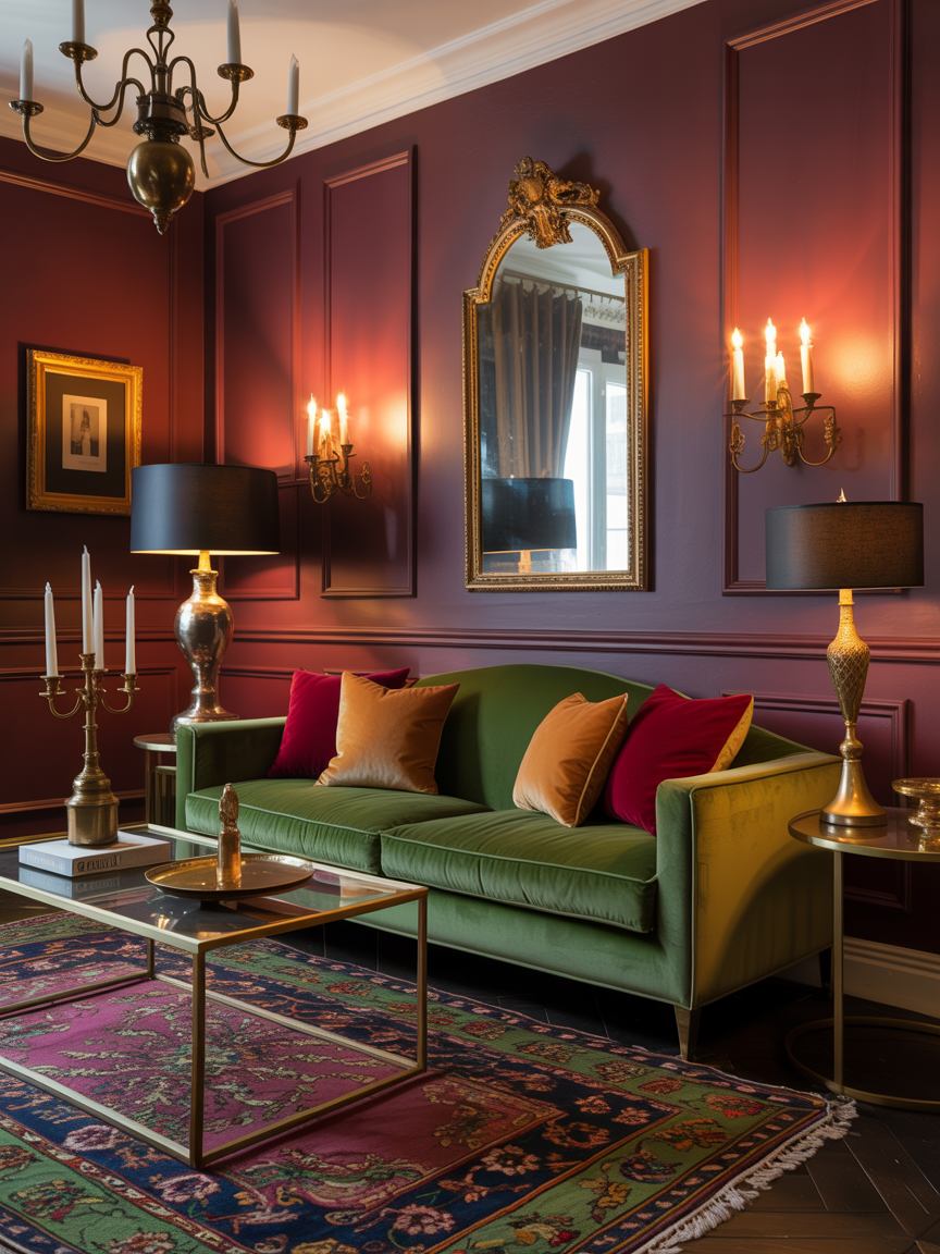 Mulled Wine + Brass: Jewel-Toned Parlor Drama