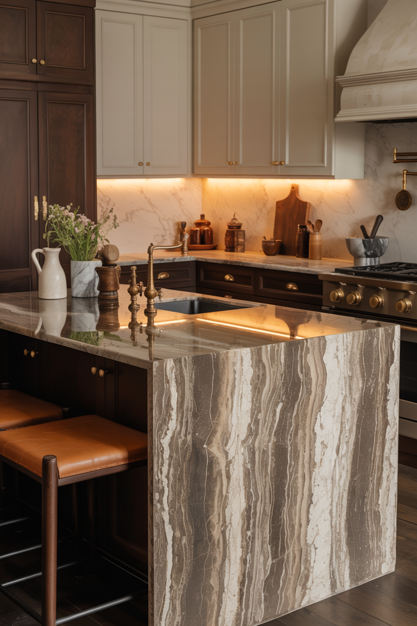 Chocolate & Cream With Statement Stone