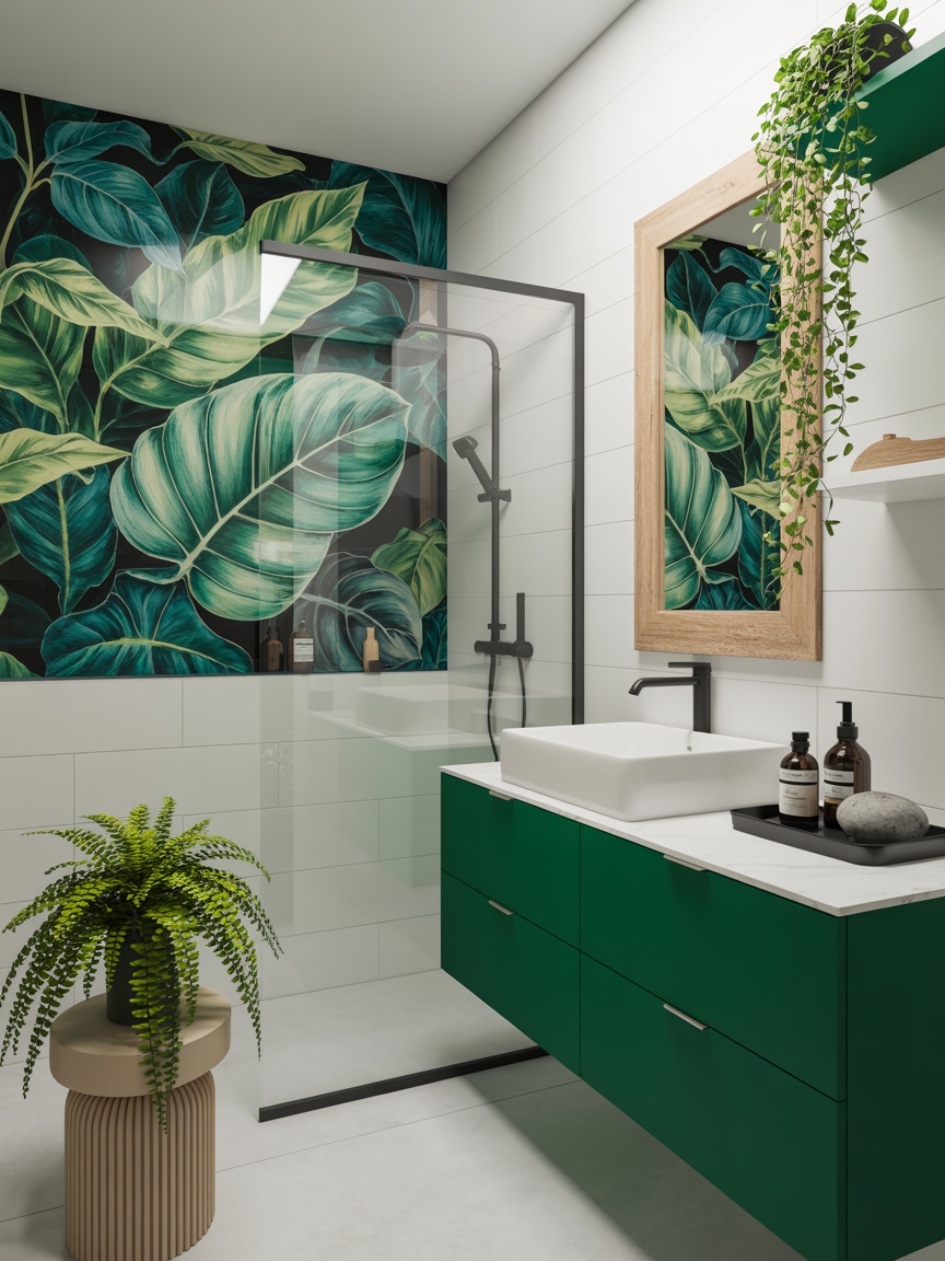 Botanical Modern With Matte Black Accents