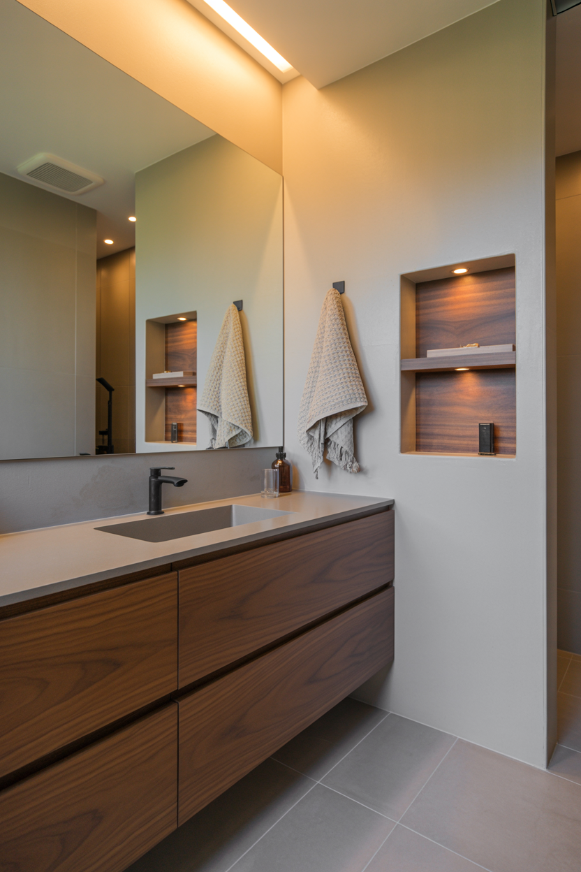 Warm Wood and White Modern