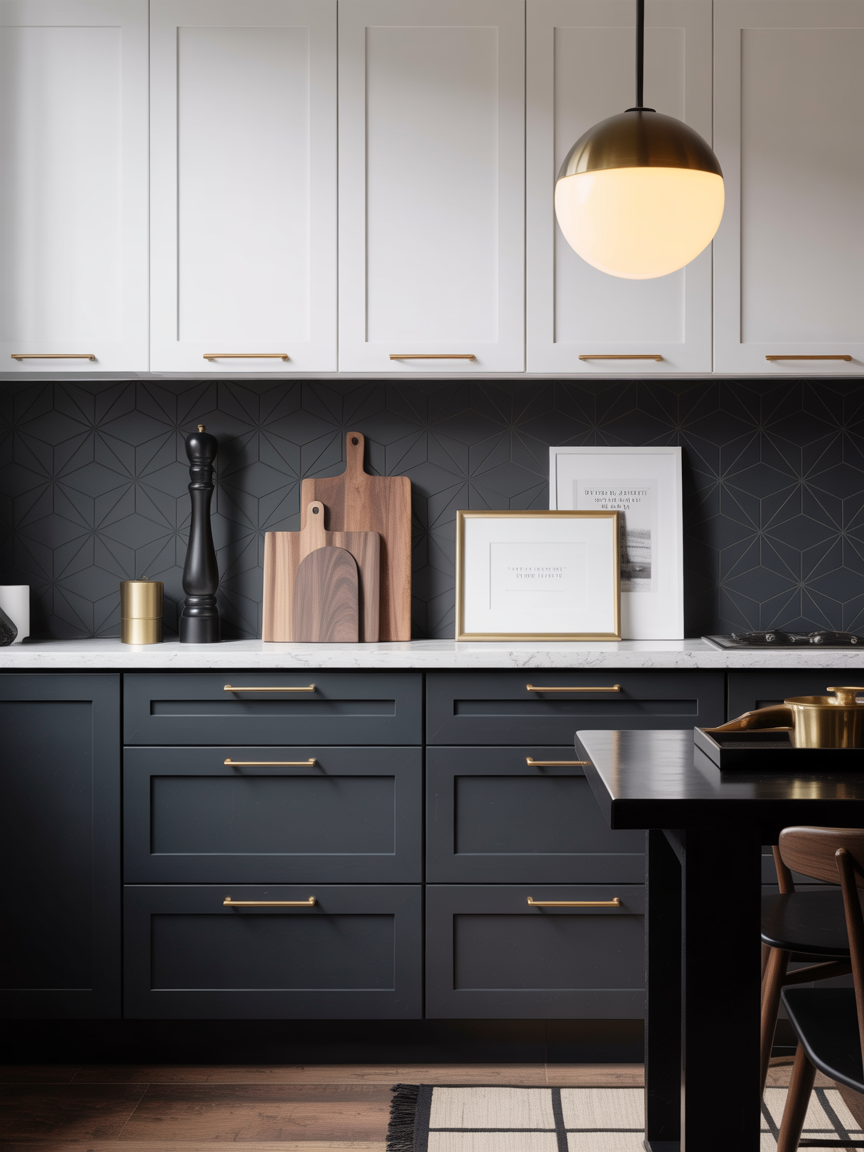 Modern Black & Brass Drama