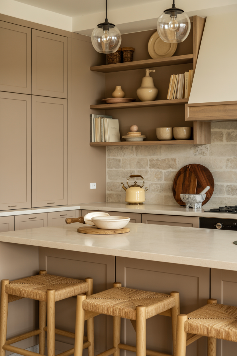 Modern Rustic Kitchen in Tone-on-Tone Neutrals
