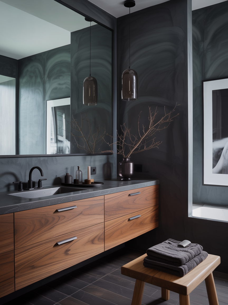 Moody Walnut and Charcoal Retreat