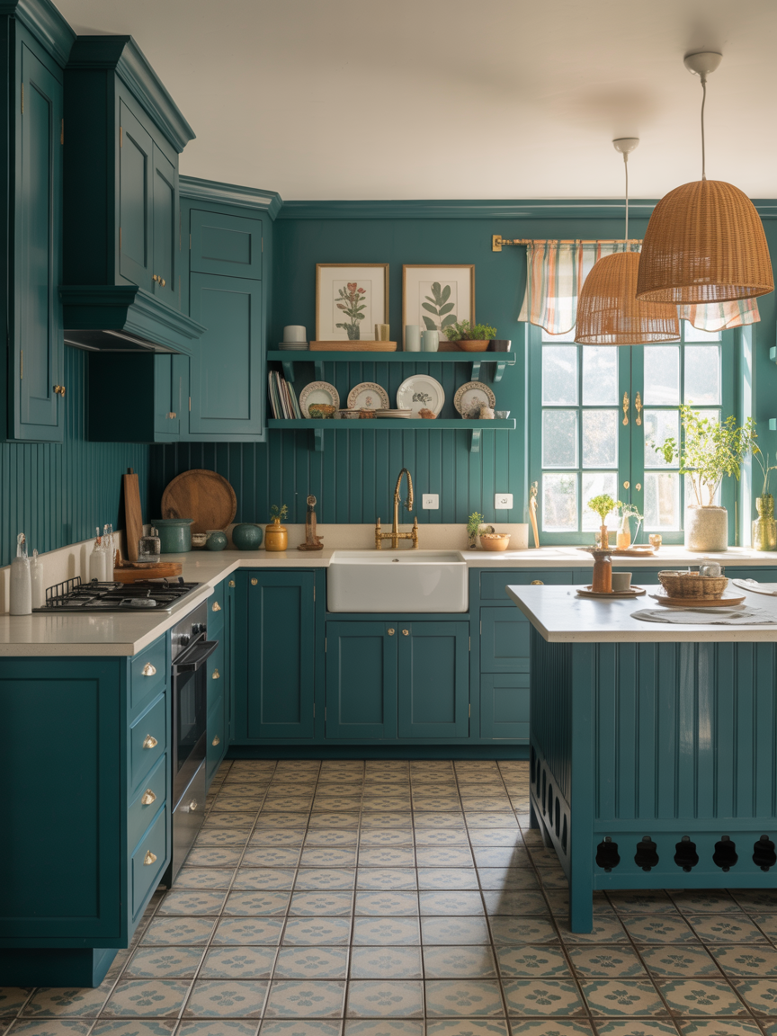 Color-Drenched Modern Cottage