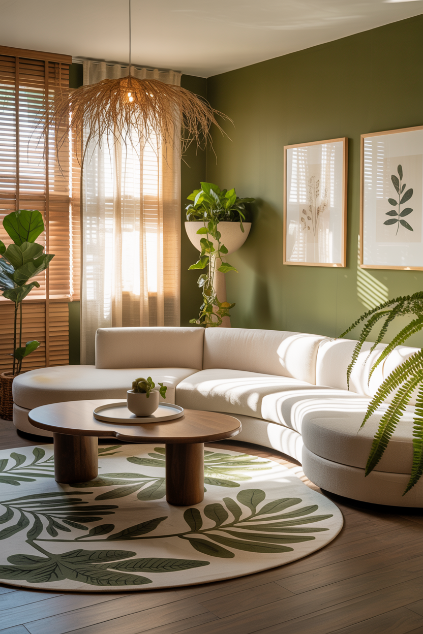 Biophilic Retreat With Soft Corners