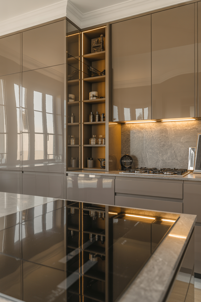 High-Gloss Gallery: Reflective Lacquer + Mirror Magic