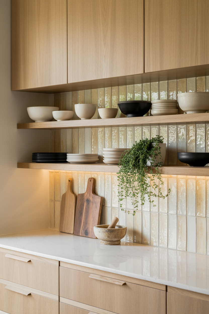 Organic Modern Kitchen Wall