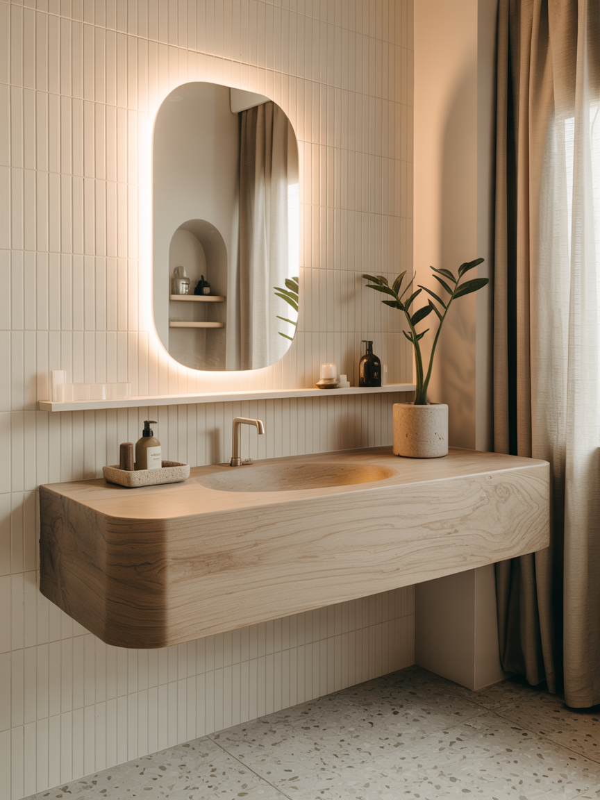 The Warm Minimalist: Wood Tones + Soft Curves