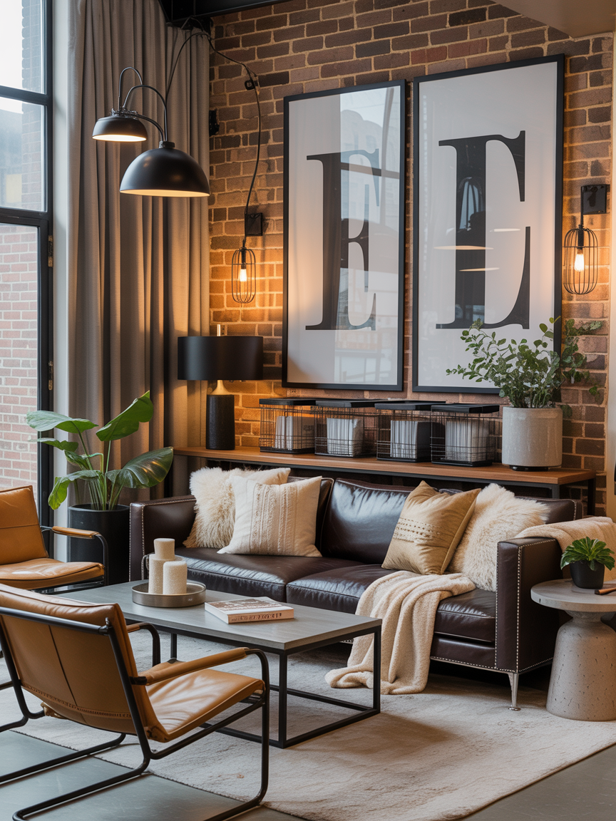 Urban Loft With Soft-Industrial Layers