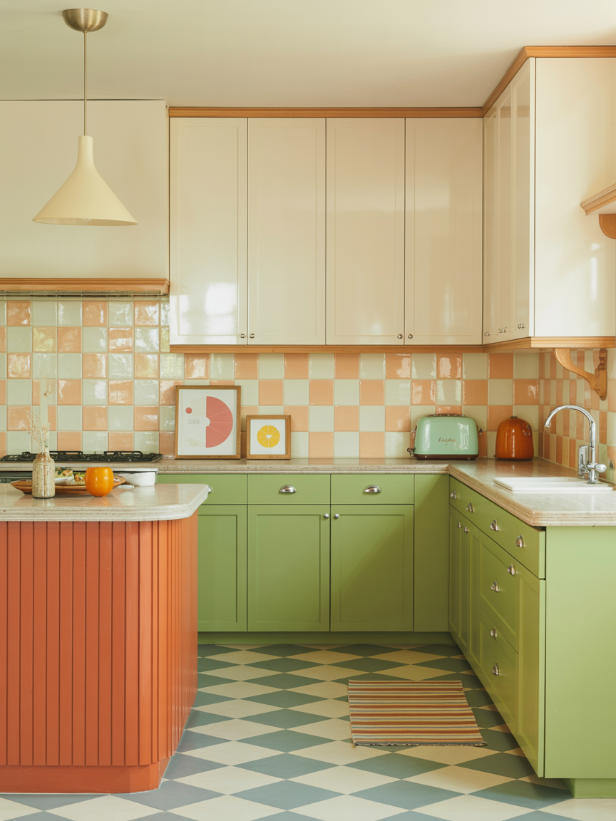 Color-Blocked Modern Retro