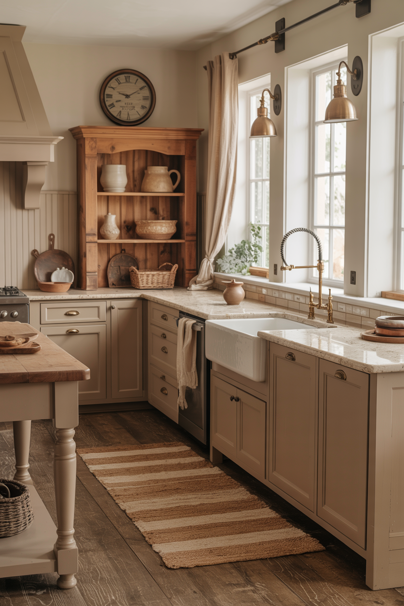 Greige Farmhouse With Collected Classics