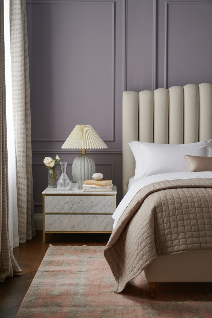 Dusty Lavender Restful Guest Room