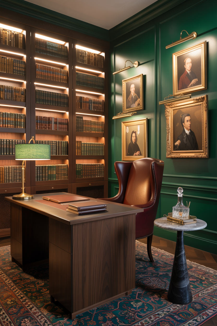 Luxe Library with Moody Drama