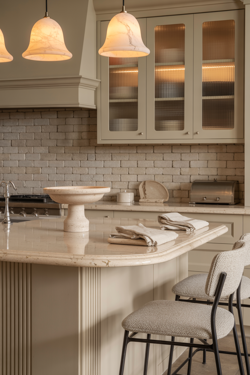 Soft Stone & Fluted Details