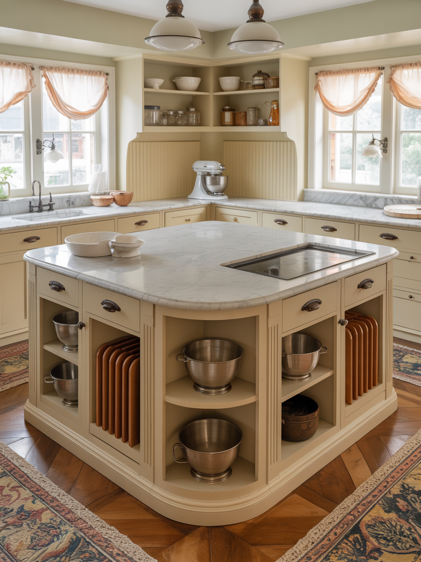 The U-Shape Island With Inset Baker’s Station