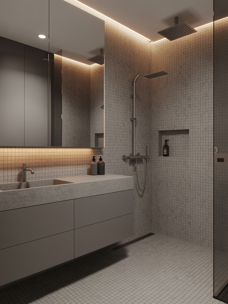 The Monochrome Modern: Tonal Grays + Hidden Storage