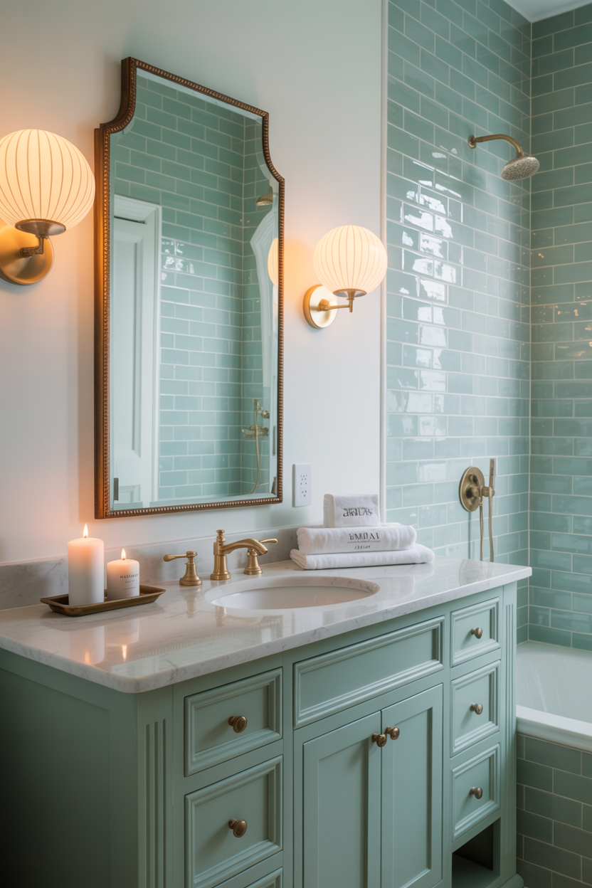 sophisticated coastal bathroom