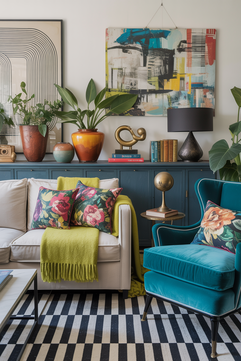 Eclectic Color Pop with Collected Finds