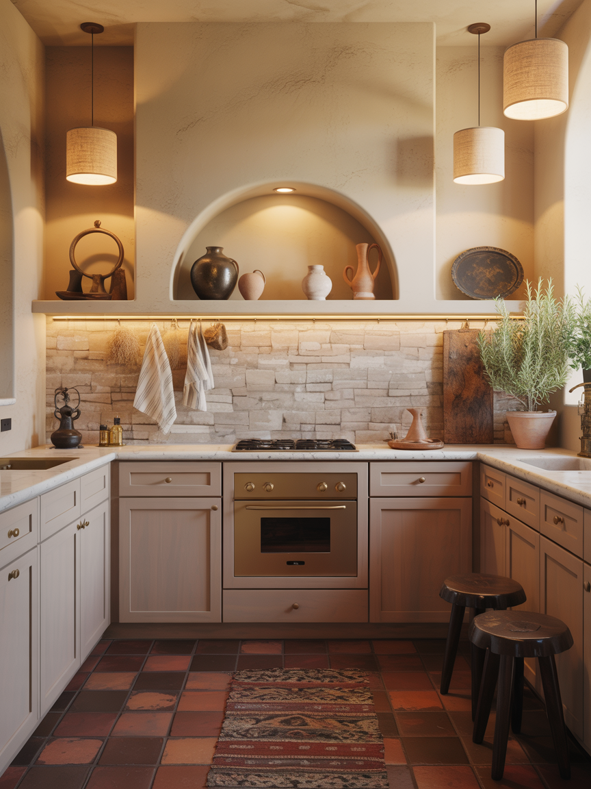 Earthy Modern Mediterranean: Terracotta Warmth + Arched Moments