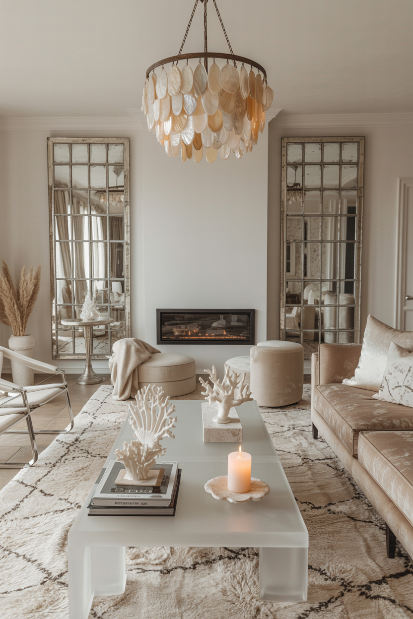 Modern Living room with dining table