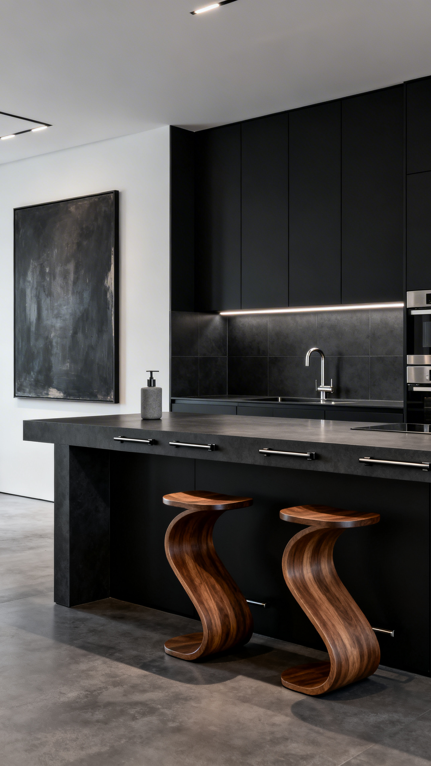 Urban Matte Black Minimalism: Sleek, Moody, Effortless