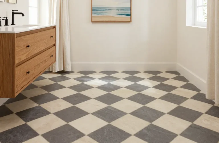 Genius Bathroom Floor Tile Ideas: Patterns That Hide Dirt + Look Stylish