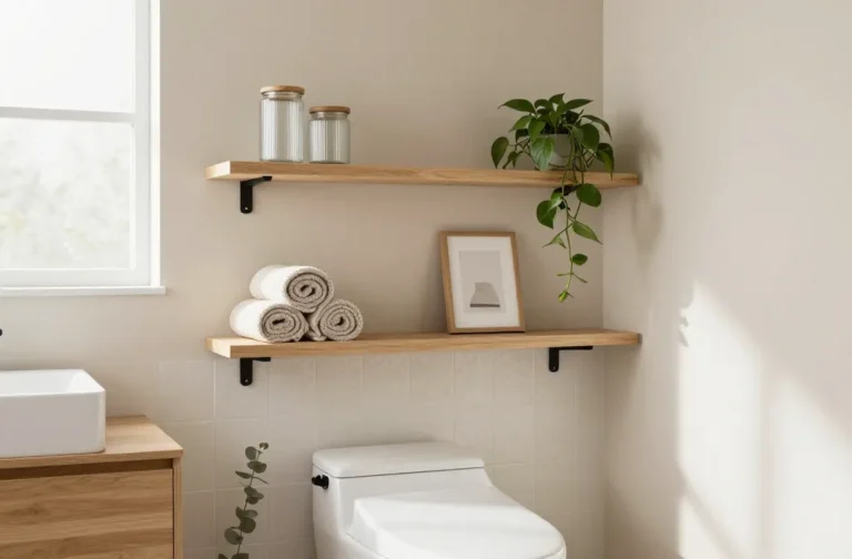 Genius Bathroom Floating Shelves Ideas That Add Storage (Without Clutter)