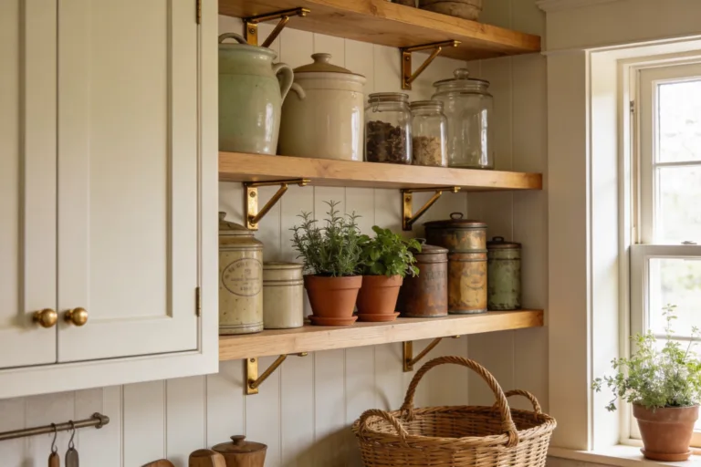 Kitchen Open Shelving Ideas: What to Put on Shelves (So It Looks Styled) in Plain Style