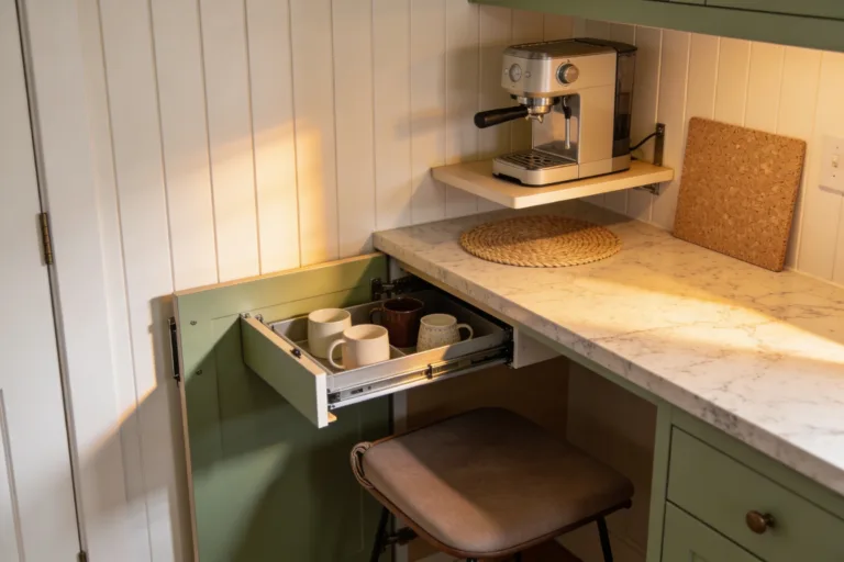 Hidden Coffee Bar in Kitchen Ideas for Small & Large Homes: Cozy Nook Magic