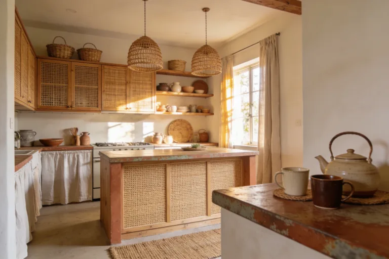 Boho Kitchens with Texture and Warmth: Sunlit Oasis
