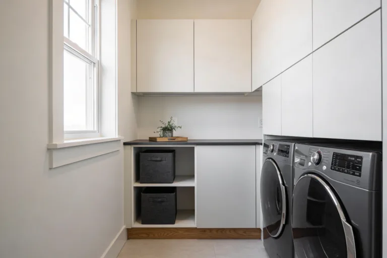 10 Small Laundry Room Design Ideas That Look Built-in: Chic Tiny Spaces