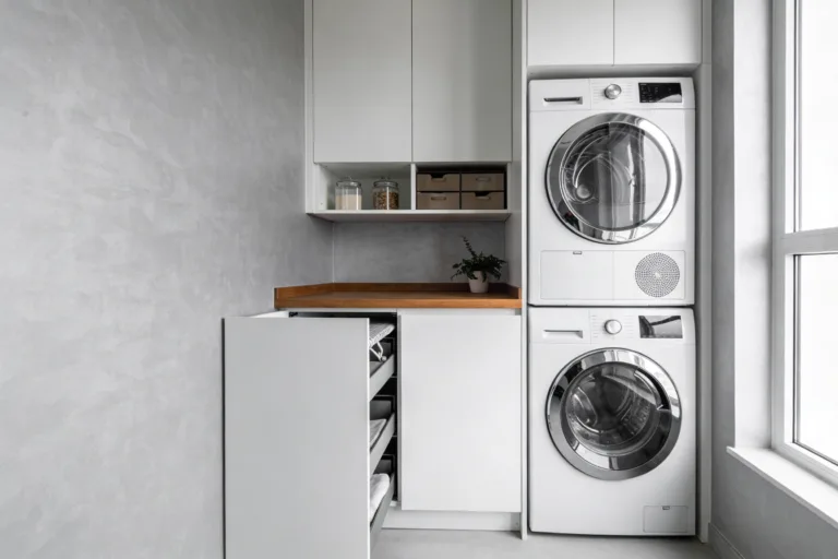 7 Stacked Laundry Room Ideas for Vertical Storage: Chic & Smart