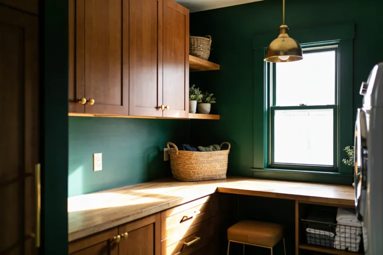 7 Dark Green Laundry Room Ideas with Rich Character You’Ll Love