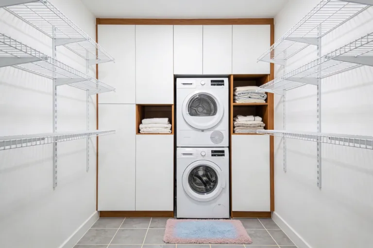 8 Laundry Room Ideas with Stacked Washer Dryer for Small Spaces: Chic & Compact