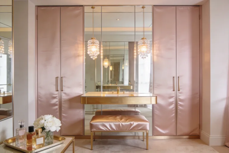Glam Up Your Space: 7 Closet with Vanity Built in Ideas for a Glam Setup