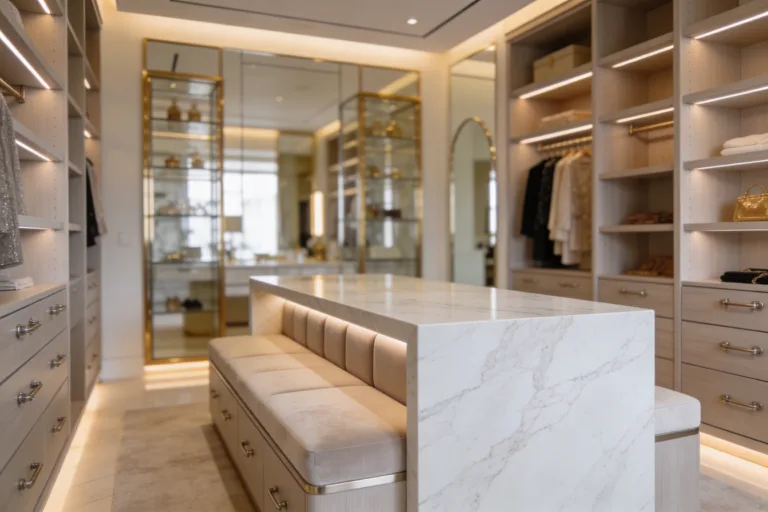 8 Walk in Closet with Island Ideas for a Luxe Upgrade: Glam