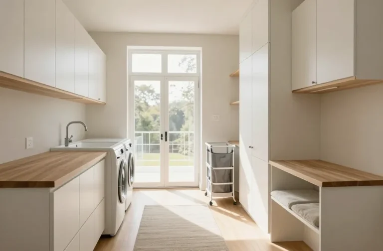 7 Walk Through Laundry Room Layout Ideas That Flow: Hidden Pantry Laundry