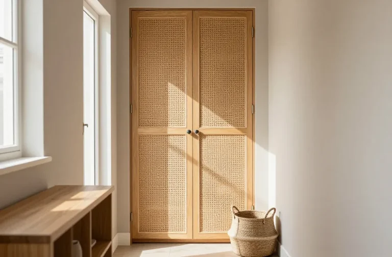 6 Rattan Closet Doors Ideas for a Natural Look: Sunlit Sophistication